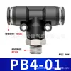 Conector Rápido de Três Vias Conector Pb Conexões Pneumáticas de Engate Rápido Conectores Preto e Branco/Azul
