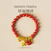 Loja de Fábrica Pulseiras Genuínas de Cinábrio, Pulseiras de Cinábrio com Bolsas de Dinheiro, Pulseiras de Cinábrio Disponíveis para Dropshipping