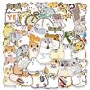 50 Adesivos de Hamster de Desenho Animado Fofos Adesivos de Grafite para Mala Laptop Impermeáveis Sem Deixar Resíduos Adesivos de Pintura