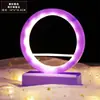 Caixa de Música Redonda com Luzes, Acessórios Criativos Feitos à Mão para Luz Noturna, Presente Criativo para Namorada no Dia dos Namorados Chinês