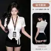 Lencería Sexy Jefe Sexy Pura Pasión Uniforme de Secretaria Ol Falda Bodycon Profesional Ceñidor de Cintura Conjunto Caliente con Lazo Chica Caliente