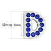 Cinturón de vestir con letras de diamantes azules zafiro de 8 mm, accesorios de joyería de pedrería DIY, pulsera con las 26 letras inglesas, accesorios de joyería