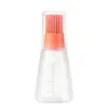 Garrafa de óleo de silicone com pincel integrado, dispensador de óleo tipo squeeze para uso na cozinha doméstica, garrafa pincel de óleo para grelhar e assar, atacado do fabricante