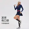 Camisa Polo Esportiva de Manga Longa com Gola Lapela para Golfe, Estilo Novo, Transpirável, Saia para Fitness e Tênis, Roupa para Yoga, Traje Fitness