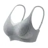 Roupa íntima feminina sem costura para seios pequenos, com push-up, sustentação, suporte, anti-queda, bojos semi-fixos, sem aro, controle lateral dos seios, sutiã esportivo