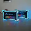 Letrero LED Iluminado Feliz Cumpleaños Acrílico Publicitario Accesorios de Bar Letrero de Mano