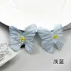 Mini flor de borboleta colorida DIY, cabeça de flor artificial em tecido de seda, material e acessórios de flor para grampo de cabelo, pequenos adereços para arranjos florais de casamento