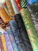 Tecido Jacquard Brocado com Padrão Ondulado, Tecido de Seda Estilo Antigo, Materiais DIY para Qipao e Roupa Tang, Multicolor