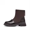 Botas elásticas, botas de mujer de moda, nueva colección otoño/invierno 2026, botas ajustadas de estilo británico, botines tipo calcetín, forradas de felpa, elegantes botines Chelsea