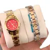 Reloj de Mujer Estilo Hada de Moda Nuevo Rojo Rosa Azul Hielo Triturado Reina Saturno Esfera Pequeña Cuarzo Daisika