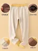 Pantalones Térmicos para Niños Clase a Nuevo Modelo de Invierno Pantalones Térmicos Interiores Engrosados de Tres Capas para Niños Leggings Cálidos con Forro de Felpa para Niñas