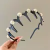 Faixa de Cabeça Floral Dentada Doce para Mulheres, Uso Diário ao Ar Livre, Faixa de Cabelo com Fita Superior de Caveira Alta, Prendedor de Cabelo Integrado, Acessório de Cabelo