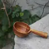 Cuchara medidora de café de madera europea y americana, taza medidora para repostería doméstica, cuchara pequeña de madera para helado, cuchara para condimentos, cuchara medidora para leche en polvo