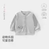 Roupas de Bebê Qiao Le Hu Jaqueta com Zíper para Início do Outono Cardigã Classe A para Recém-Nascidos Roupa Externa Única para Bebês de 0 a 2 Anos