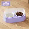 Cuenco Doble de Cerámica para Gatos y Perros, Comedero para Gatos, Protege la Columna Cervical, Antideslizante, Antiderrames, Antisalpicaduras, Bebedero para Gatos, Comedero