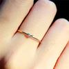 Luna Oboro y Estilo Sol Anillo de Boda Simple de Moda en Forma de Corazón para Mujer Chapado en Oro Real con Circonita Accesorios Explosivos Transfronterizos