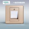 Panel de enchufes con interruptor Siemens serie Ruizhi, color oro rosa, para uso doméstico, dos, tres enchufes, uno abierto con USB, paquete de cinco orificios