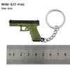 Pingente Mini P18C GLOCK modelo de metal brinquedo G17 Chaveiro GLOCK 5cm