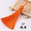 Fabricante de borlas atacado 8cm borla curta e grossa pingente borla de seda gelo vertical lisa marcador de livro borla para roupa
