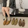 Mocasines Retro para Mujer 2025 Otoño Nuevo Estilo Suela Plana Hebilla Zapatos de Conducir Slip-on Zapatos Casuales Antideslizantes Zapatos de Suela Única