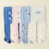 Meias-calças Brancas de Venda Quente Transfronteiriças para Meninas, Leggings Brancas de Primavera e Outono, Meias-calças com Pé para Bebês, Leggings Infantis