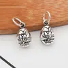 Colgante de plata de ley S925 de Flor de Loto con campanilla pequeña colgante para pulsera collar de joyería de plata DIY accesorios