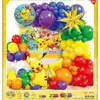 Nuevo Fondo con Temática de Dibujos Animados Set de Globos de Cumpleaños Suministros de Decoración para Fiesta de Cumpleaños en Español Transfronterizo