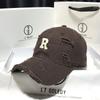 Gorra de Béisbol Suave para Mujer con Agujeros, Ala Ancha, Circunferencia de Cabeza Grande, Estilo Coreano, Versátil, Cara Visible, Gorra para el Sol de Primavera y Otoño