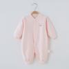 Macacão de bebê Primavera e Outono Classe A Macacão Base de Algodão Puro para recém-nascido Manga comprida Roupa de escalada de manga comprida para bebê de 0 a 3 anos