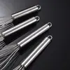 Batidor de Huevos Manual de Acero Inoxidable de Múltiples Especificaciones Herramienta Doméstica para Pasteles Batidor de Huevos Herramienta para Hornear Palo para Mezclar Batir
