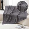 Manta de Punto Transfronteriza Otoño e Invierno, Manta Suave de Color Sólido para Sofá, Manta de Punto con Patrón de Diamantes, Manta Decorativa para Pie de Cama para Casas de Huéspedes y Hoteles