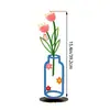 Vaso Impresso Colorido Plano 2D Transfronteiriço Arranjo de Flores Silhueta de Parede Fundo de Sala de Estar Interna Artesanato Enfeites Decorativos