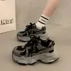 Zapatillas Chunky para Mujer 2026 Primavera/Verano Nuevas de Moda Plateadas con Suela Gruesa Transpirables Ligeras Casuales