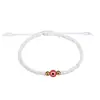 Pulsera Nueva de Cristal para Arroz Tejida a Mano Ojo del Diablo con Cuentas de Ojo Esmaltado para Mujeres