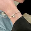 Pulsera de Estrellas de Plata con Zirconia Super Flash Lujo Asequible Sentido del Diseño Nicho Exquisita Pulsera Versátil para Mejor Amiga Pulsera de Novia