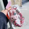 Cordón para Teléfono Móvil Cuerda Corta de 6 Hilos Diseño de Conejo para Hombres y Mujeres Cadena Colgante para Exteriores Correa para Bolsillo de Llaves Cuerda Anti-Pérdida para Muñeco de Teléfono Modelo Nuevo