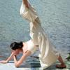 Pantalones de Verano para Mujer de Cintura Alta, Holgados de Pierna Ancha, Delgados de Algodón y Lino, Largo hasta el Suelo, Estilo Yamamoto con Cintura Elástica
