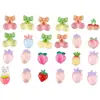 Melocotón Fresa Piña Cereza Accesorios DIY Adornos de Resina Materiales Funda para Teléfono Llavero Colgante Pinza para el Cabello Cuentas