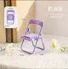 Soporte para Teléfono Móvil de Silla de Escritorio para PC Serie de Colores Macarrón Lindo Adornos Decorativos Plegable Soporte para Teléfono Móvil