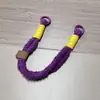 Estilo INS combinação de cores cordão de pelúcia capa de celular com cordão portátil peludo anti-perda curto portátil para pulso chave do carro fecho de bolsa
