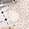 Ropa interior de mujer retro con estampado floral pequeño, de cintura media, doble capa, entrepierna transpirable, alta elasticidad, amigable con la piel, que se ajusta a las caderas, talla grande, shorts tipo triángulo