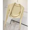 Top Colete de Manga Longa para Dança de Ballet Ginástica Roupa de Yoga Camiseta Comércio Exterior Transfronteiriço Sudeste Asiático Estilo Europeu e Americano