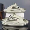 Zuecos de tacón alto con suela gruesa para hombre 2025 Nuevo Verano Eva Ropa de Exterior Zapatos de Playa de Punta Cerrada para Hombre