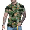 Camiseta de Manga Corta con Cuello Redondo y Estampado 3D para Hombre, Nueva de Verano 2025, Ropa para Hombre Transfronteriza Europea y Americana