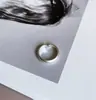Anel Oval Azul Céu Zircônia Doce e Fresco para Mulheres Estilo Francês Retro Prata Quebrada Fosca Prata S925 Anel Aberto para Dedo Indicador Tendência
