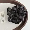 Gomita Pequeña de Cuadros Rojo Oscuro Retro Estilo Coreano para Mujer, Lazo Versátil de Tela para Cola de Caballo