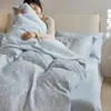 Juego de Ropa de Cama de Cuatro Piezas Jacquard de Chenilla Invierno Polar de Leche Engrosado Sábana Cálida Sábana Ajustable Funda de Edredón Juego de Ropa de Cama
