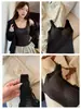 Colección Otoño e Invierno 3315 # Sujetador Camisola Rayado de Terciopelo Rock con Ribete de Encaje y Tirantes Anchos, Ropa de Abrigo para Mujer, Capa Interior y Camiseta Base