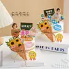 Decoración de Pastel para el Día del Maestro 2025 Tarjeta para Maestros Hombres y Mujeres Felices Fiestas Gracias Tarjeta de Felicitación de Girasol Enchufe