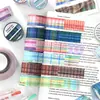 Fita Washi Infeel.Me Tecelagem Sonhadora Padrão Xadrez Simples Básico Adesivos de Decoração Base para Diário DIY